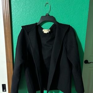 Michael Kors Black Wool Angora Women's Hooded Jacket